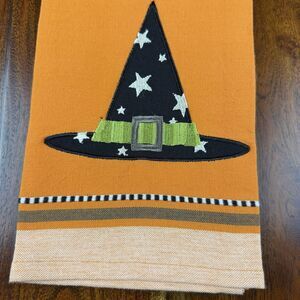 Halloween Witch Hat Cotton Kitchen Dish Towel